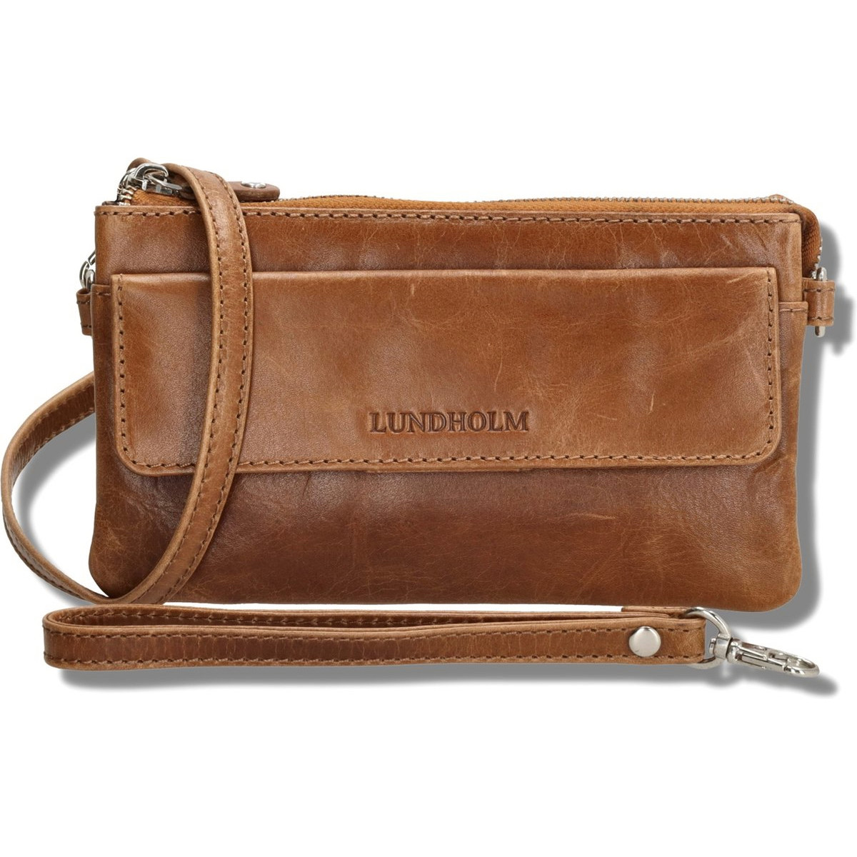Lundholm schoudertas dames leer Myrdal serie - telefoontasje dames leer